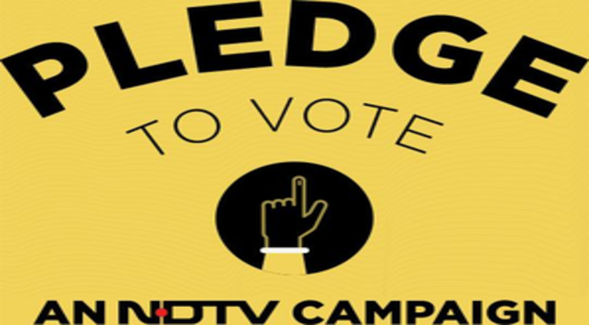 एनडीटीवी ने मतदान के प्रति जागरूकता के लिए शुरू किया मेगा 'प्लेज टू वोट' अभियान